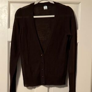 J. Crew Espresso Cardigan Sweater